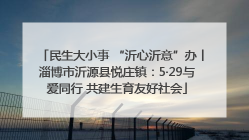 民生大小事 “沂心沂意”办丨淄博市沂源县悦庄镇：5·29与爱同行 共建生育友好社会